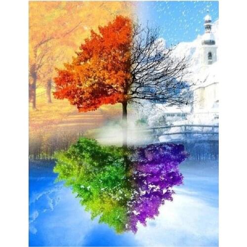 Diamond Painting 5D Square Full Picture DIY Craft Kits Tree Landscape For Adults Diamant Painting Home Decoration Wall Art Gift