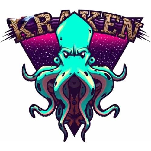 Car Stickers 25cm X 25cm for Kraken Norwegian Refrigerator Waterproof RV Octopus Cartoon Decal for Bumper Surfboard Decals