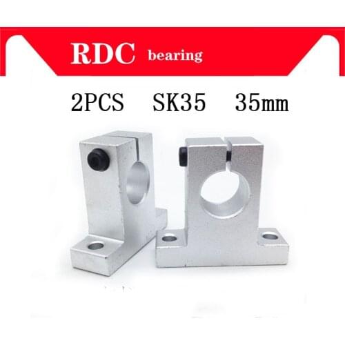 Free Shiping 2pcs SK35 35mm High quality Shaft Support Linear Shaft Support Linear Rod CNC Router SH35A