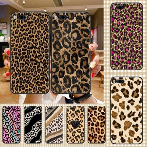 Leopard Print Fashion speckle Phone case For Xiaomi Mi Max Note 3 A2 A3 8 9 9T 10 Lite Pro Ultra black soft Etui pretty prime 3D