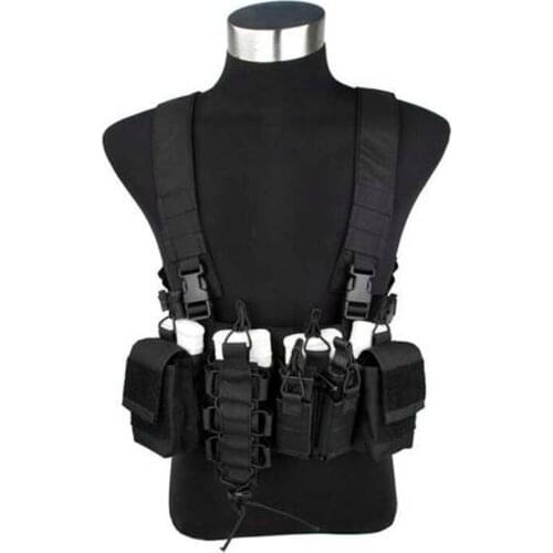 TMC Black CB D-Mittsu Chest Rig Outdoor Tactical Vest D3-CR 556 Chest Rig 500D Cordura
