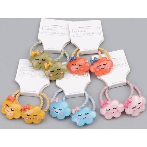 "Baby Cloud" hair band, cute tie hair rubber band, cartoon hair rope, girl hair accessory, headdress, birthday holiday gift