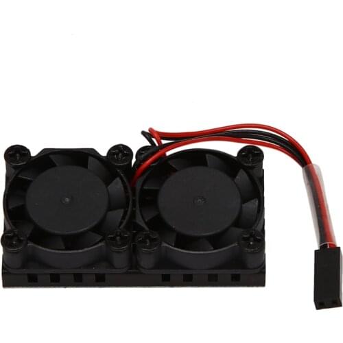 For Raspberry Pi 4 Model B Dual Fan with Heat Sink Ultimate Double Cooling Fans Cooler for Raspberry Pi 4B/3B