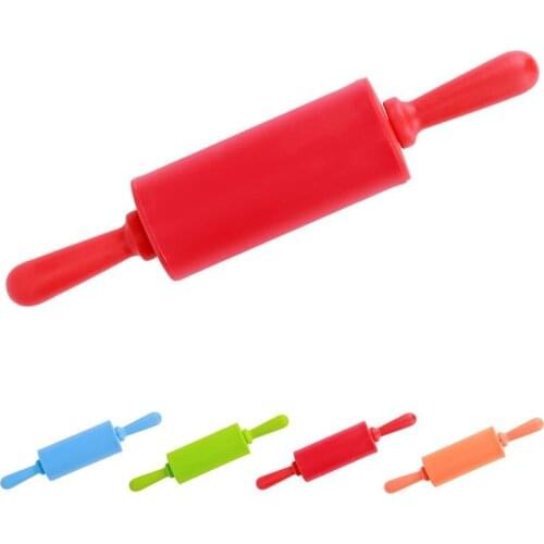 Kapmore 1pc Solid Color Silicone Rolling Pin Non Stick Smooth Dough Roller Pastry Roller Noodle Tool DIY Baking Tools