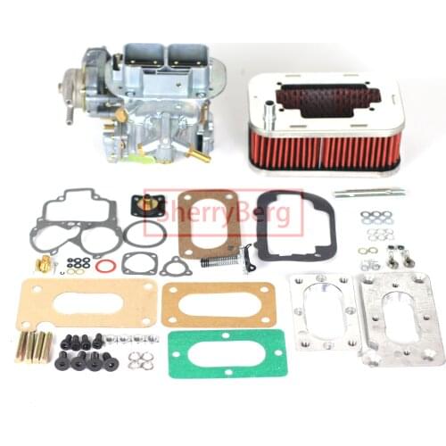 SherryBerg 32/36DGAV 32/36 DGAV DGAS CARBURETOR + AIR Filter + Adapter Base Carb Kit for Toyota Nissan Datsun Suzuki Weber Solex