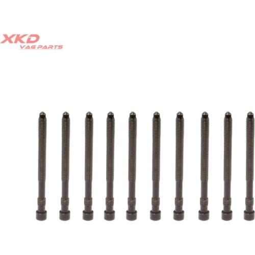 10Pcs Engine Head Bolt Kit Fit For Aud A4 S4 A6 S6 AVK 3.0L 06B 103 385 06B103385 06B 103 385 S1 14-32166-01