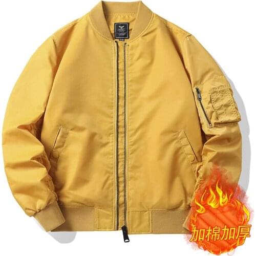 2021 Thick Cotton Liner Autumn Jcackets Flight Pilot Bomber Jacket Men/Women Hip Hop Jackets Fashion Streetwear Plus Size 4XL