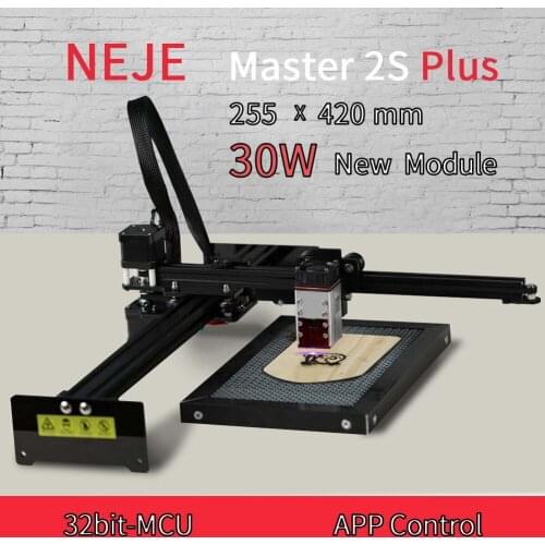 NEJE Master 2S Plus 30W CNC Laser Engraving Machine Laser Cutter 32bit 420×255mm Lightburn Bluetooth APP Control