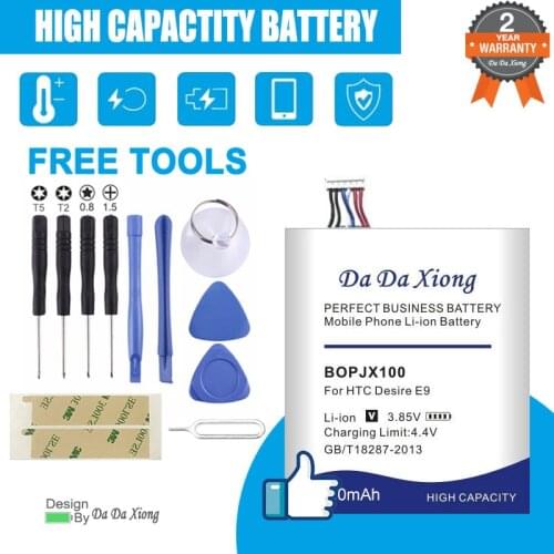 4850mAh BOPJX100 Li-ion Phone Battery for HTC One E9 Battery E9w E9+ Plus E9PW Powerful Business Battery High Capacity