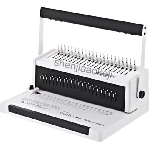 A4 paper wire Binding Machine C200PRO rubber ring Binding Machine Clip Text Book Comb-Type Full Drill Punching Machine 1pc