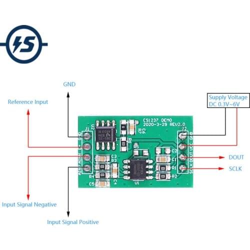 ADC Module AD Converter Analog to Digital Signal Convert Module DC 5V 3.3V CS1237 24Bit
