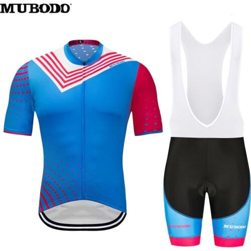 MUBODO ciclismo Jersey della bici manica corta della bicicletta top Traspirante Outdoor Abbigliamento Sportivo ciclismo