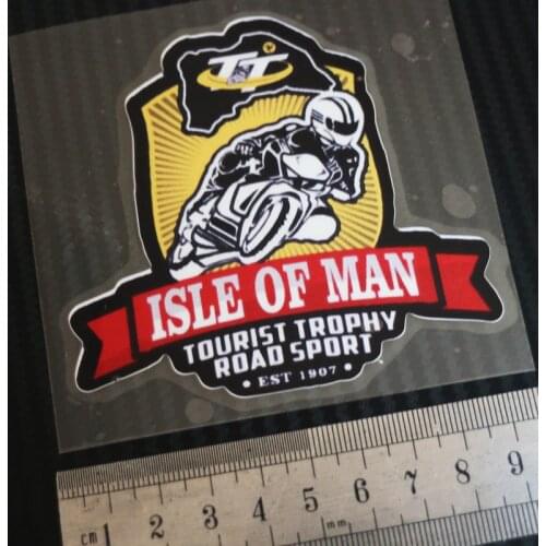 1PCS moto car Styling Decals For TT Isle of tourist trophy road sports icon Reflective sticker