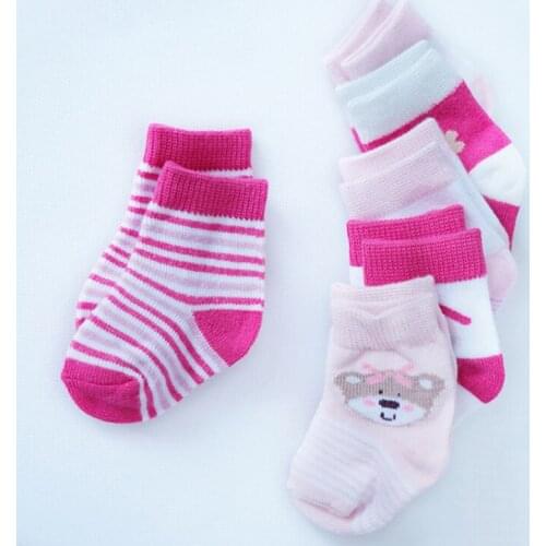 Redkite 7 Pairs Newborn Socks Low Price baby 100% Cotton Girls Boys
