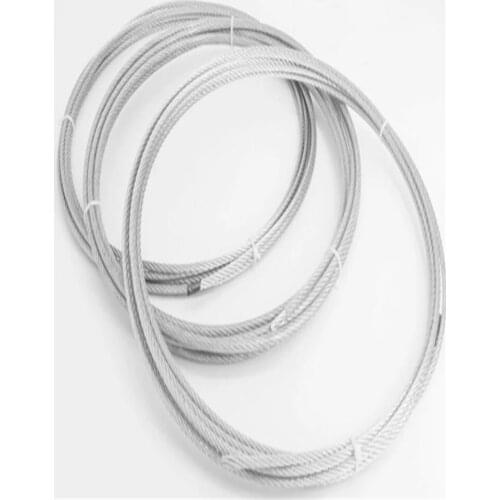 New 1/5/10/15/20/25M 304 Stainless Steel Wire Rope Soft Fishing Lifting Cable 7*7 Clothesline 3Mm 4Mm Diameter