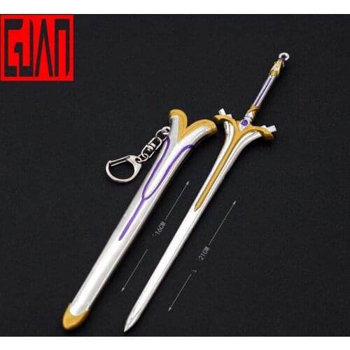 Sword Art Online Animation Peripherals Asuna Shining Star 22cm Sword Model With Sheath All Metal Collection Gift Decoration