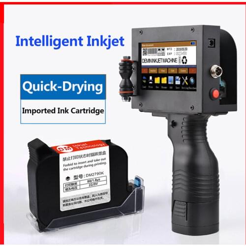 Handheld Printer Portable Inkjet Printer High Definition Inkjet Code Printer with 4.3 Inch LED Touchscreen Quick-Drying Ink