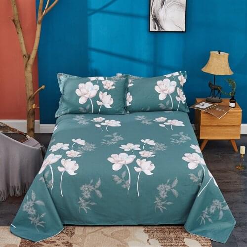 100% Cotton Bed Sheet+PillowCase Decor Brand Bed Sheets Na Home Textile Para Bed Sheet Flower design Protector Bed Coverlet