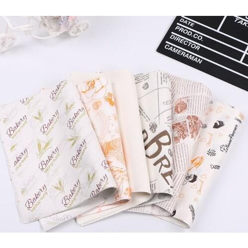 Cake roll greaseproof paper coated western style tray restaurant baking packaging plate paper hamburger paper 100 sheets / share