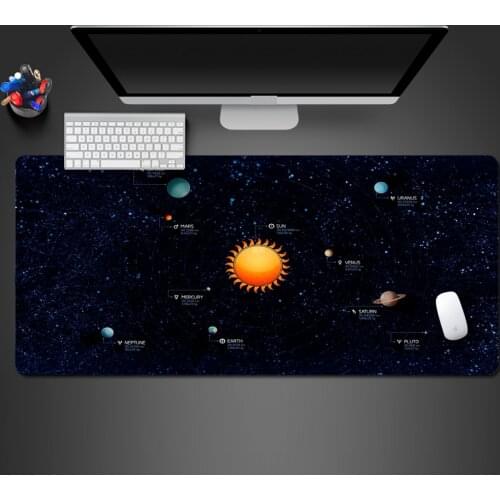 Modern Fashion Space Planet Mouse Pad Black Popular Natural Rubber Wholesale Large Table Pad High Quality Gaming Mousepad