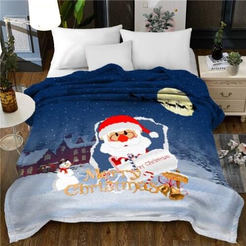 Super soft thick flannel blanket Multifunctional 3D Beauty Fashionable 150x200cm Fleece Throw Blanket Christmas gift skiing