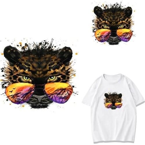 Iron-on Transfers for Clothing Thermoadhesive Patches on Clothes Fashion Stickers Diy Animals Patch Flex Fusible Transfer Stripe