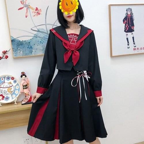 Chinese Traditional Hanfu Clothes Jk Uniform Soft Girl Sailor Suit School Uniform Cosplay Costume Oriental Hanfu Skirt Set 12682