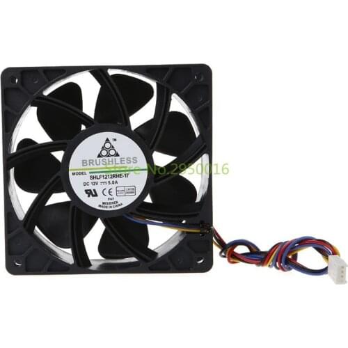 12V 5A Cooling Fan 12038 Dual Ball Bearing Brushless 4Pin Computer Server Case S7 S9 D3 L3 E9 T9 PFC1212DE Cooler fan C26