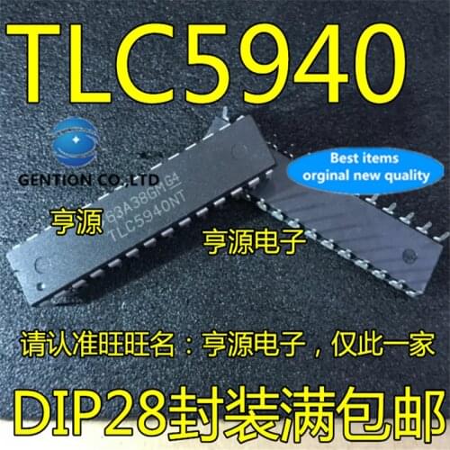 5Pcs TLC5940N TLC5940 TLC5940NT DIP-28 in stock 100% new and original