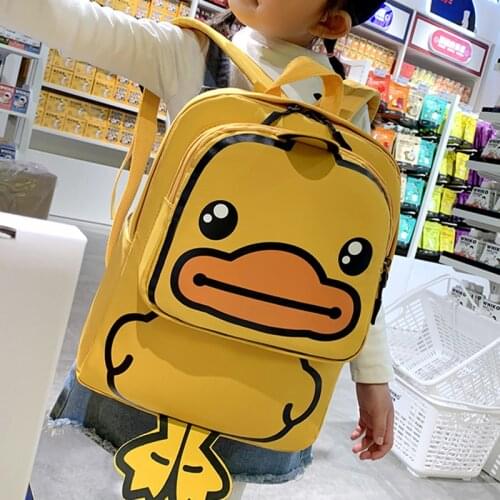 Childrens Backpacks for Girls Oxford School Bag Yellow Duck Backpacks Toddler Kids Large Capacity Bagpack Cute Children Mochila