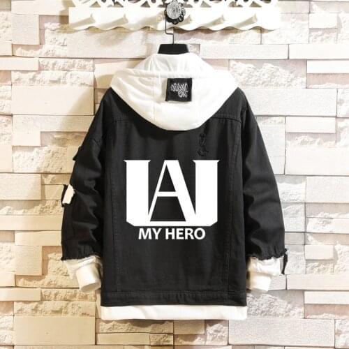 My Hero Academia Bakugou Katsuki Denim Jacket Hoodie Cosplay Costume Jeans Cool Bakugou Jacket Unisex Jeans