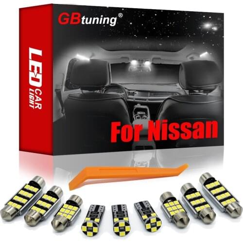 GBtuning Canbus LED Interior Light Kit For Nissan Sentra Rogue Navara Murano Maxima Juke Versa Xterra Titan Teana Kicks Car Lamp