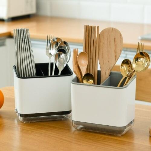 Tableware Drain Holder Kitchen Cutlery Shelf Multi-function Spoon Fork Knief Chopsticks Storage Box Rack Home Flatware Organizer
