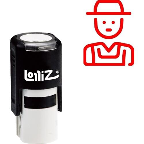 LolliZ Farmer Self-Inking Rubber Stamp - Modern Symbol Series