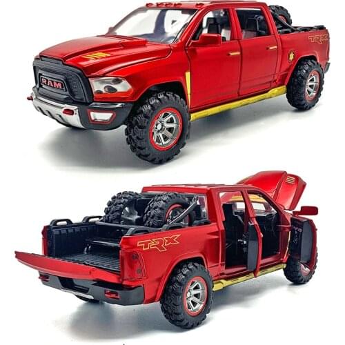 1:32 alloy pull back ram car model,6-door simulation sound and light design,childrens educational toys,free shipping