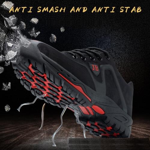 Men Safety Shoes Industrial & Construction Boots Anti-smashing Anti-puncture Steel Toe Caps Outdoor Breathable Mens Work Shoes