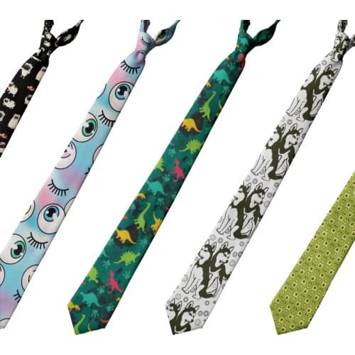 Cartoon Animal 8cm Necktie Men Fashion 3d Printing Casual Necktie Business Party Accessories Quality Wedding Tie For Men Tie