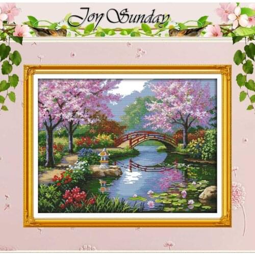 The Beautiful Scenery of Park patterns Counted Cross Stitch 11CT 14CT Cross Stitch Kits for Embroidery Home Decor Needlework