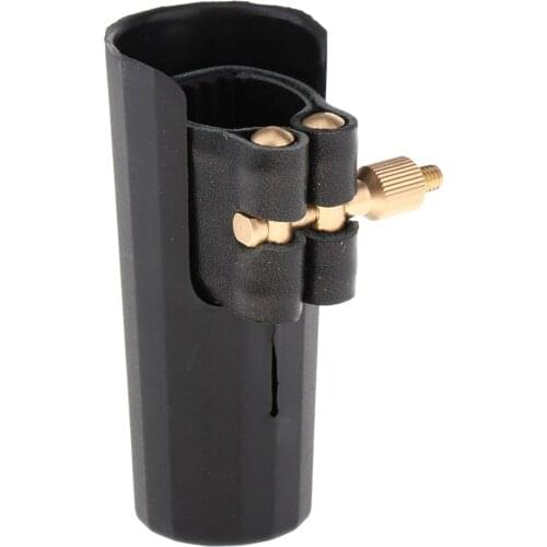 Premium Mouthpiece Cap for Alto Saxophone & Leather Ligature Golden Screw