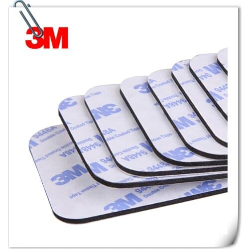 3M Strong Double Sided Adhesive Acrylic Foam Tape Two Sides Mounting Sticky Tape Black 79mm*62mm*0.3mm x10pcs Free shipp ing