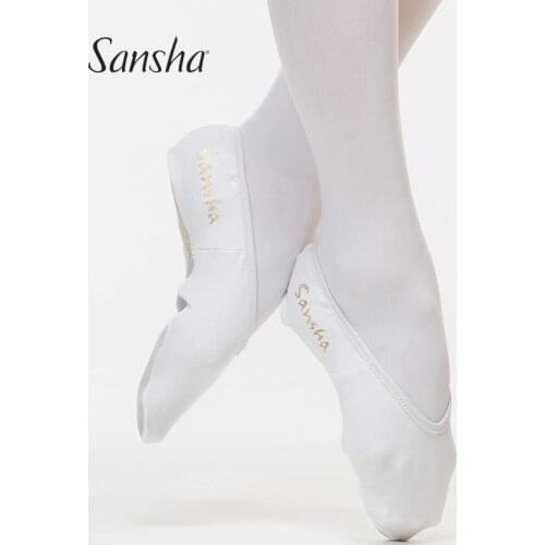 Sansha Dance Shoes Protector Stretch Fabric Material White Pink Suede Leather Sole (Without Shoes) PSOP