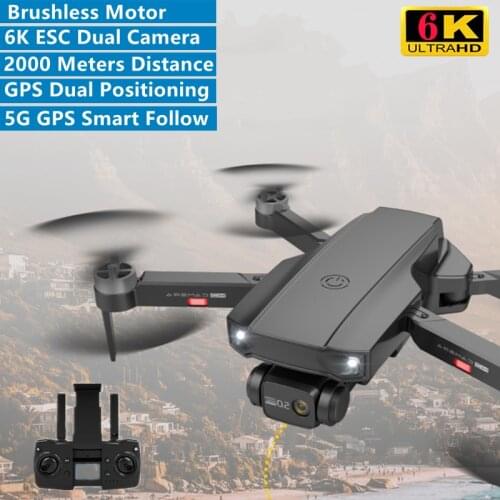 6K Dual Camera RC Drone Brushless Motor Gesture Shooting 2000M Distance 30 Minutes Battery Life GPS Position Kid RC Toy Aircraft