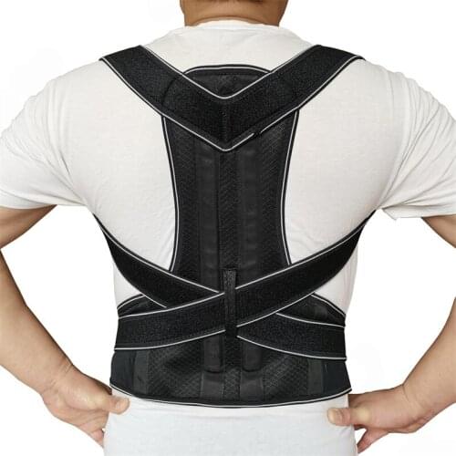 Adjustable Double Pull Shoulder Back Support Posture Corrector Brace Belt Clavicle Spine Waist Lumbar Orthopedic Trainer Muscle