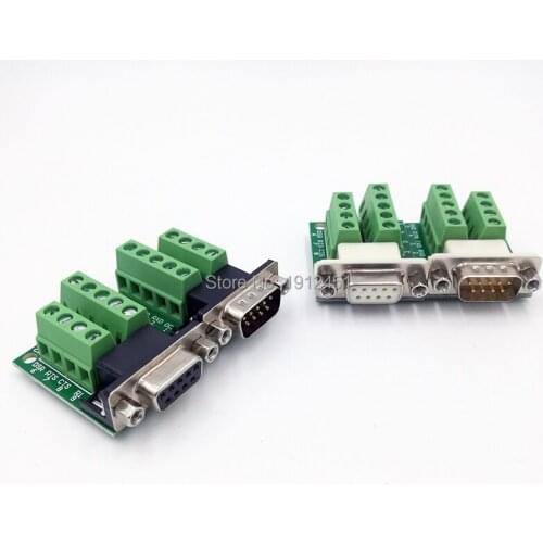 DB9 connector RS232 RS485 COM Signals Terminal Module Interface Converter adapter data Male Female D Sub