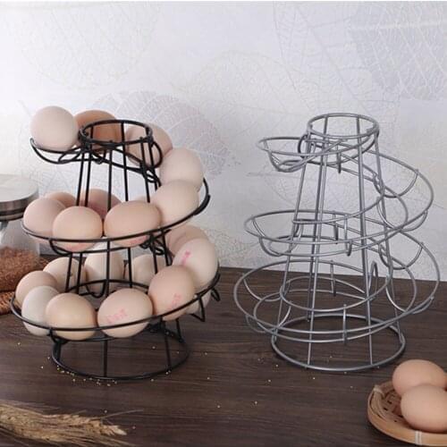 Modern Metal Egg Skelter Rack Organiser Up To 24 Eggs Kitchen Countertop