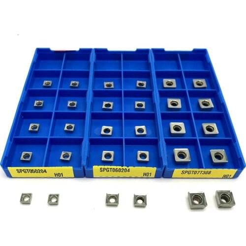 SPGT050204 SPGT060204 SPGT07T308 H01 carbide inserts turning tool NC Lathe Tool Inserts Copper and aluminum processing