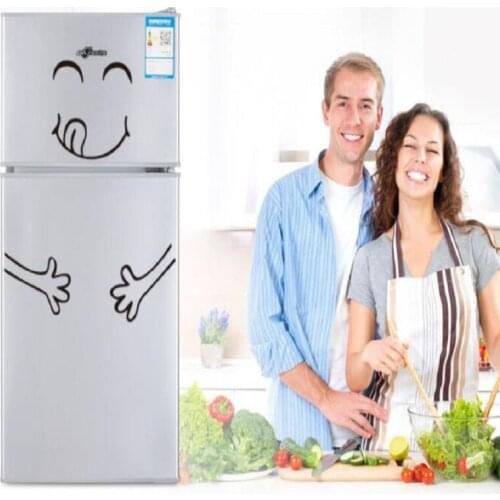UBRUSH 55x72cm Wall Stickers PVC Kitchen Refrigerator Cartoon Food Decorative Stickers Refrigerator Stickers Wall Sticker