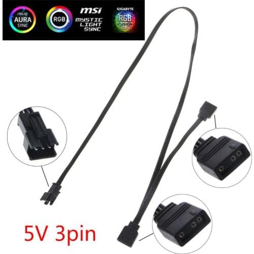 ARGB Control 5V 3Pin Extension Cable Adapter for AURA AS-US/MSI Motherboard Dropshipping