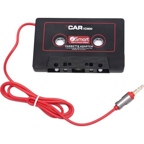 Hot sale 110cm Universal Audio Tape Adapter 3.5mm Jack Plug Black Car Stereo Audio Cassette Adapter For Phone MP3 CD Player