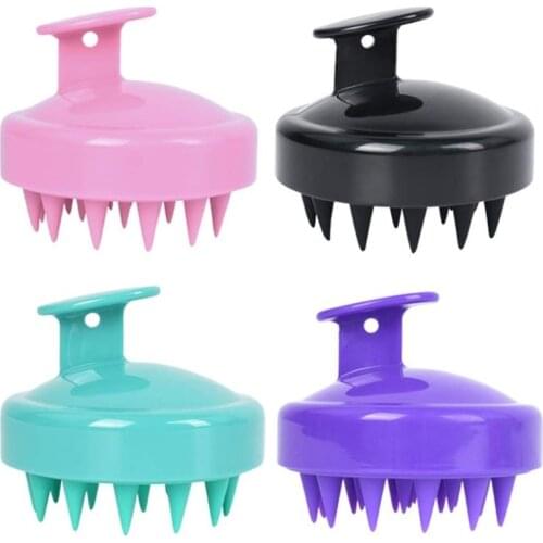 Hair Scalp Massager Shampoo Brush Silicone Head Scalp Massage Brush Hair Washing Comb Silicone Bristles Care Bath Shower Brush